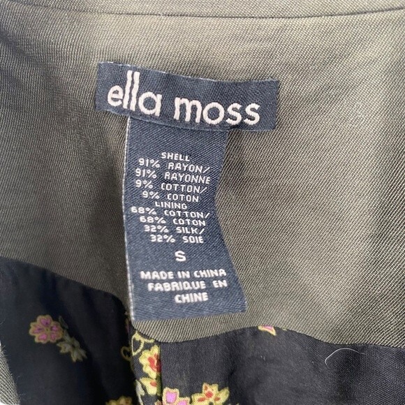 Ella Moss Womens S Open Front Blazer Army Olive Green‎ - Picture 2 of 4
